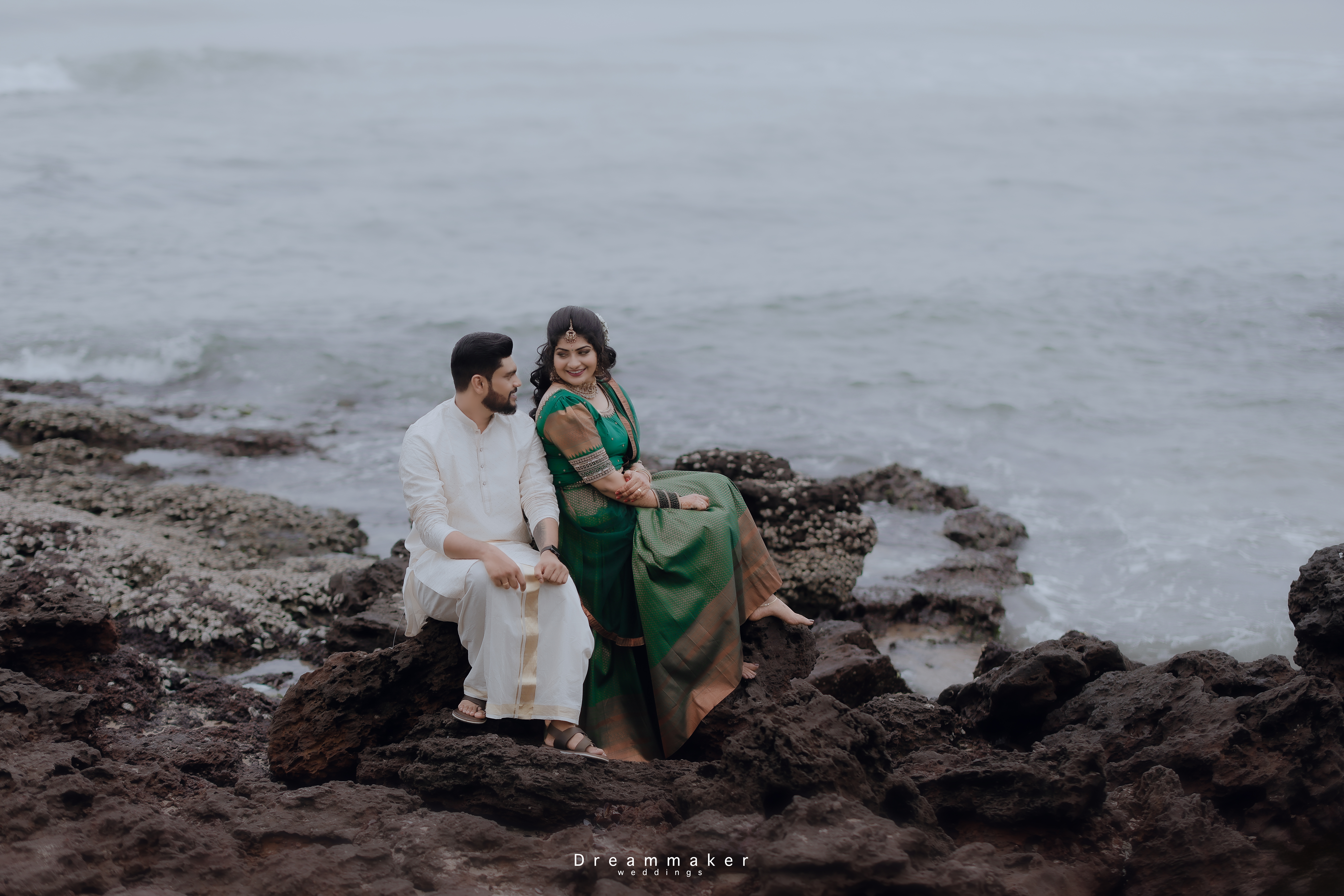 Emotional candid wedding photograph