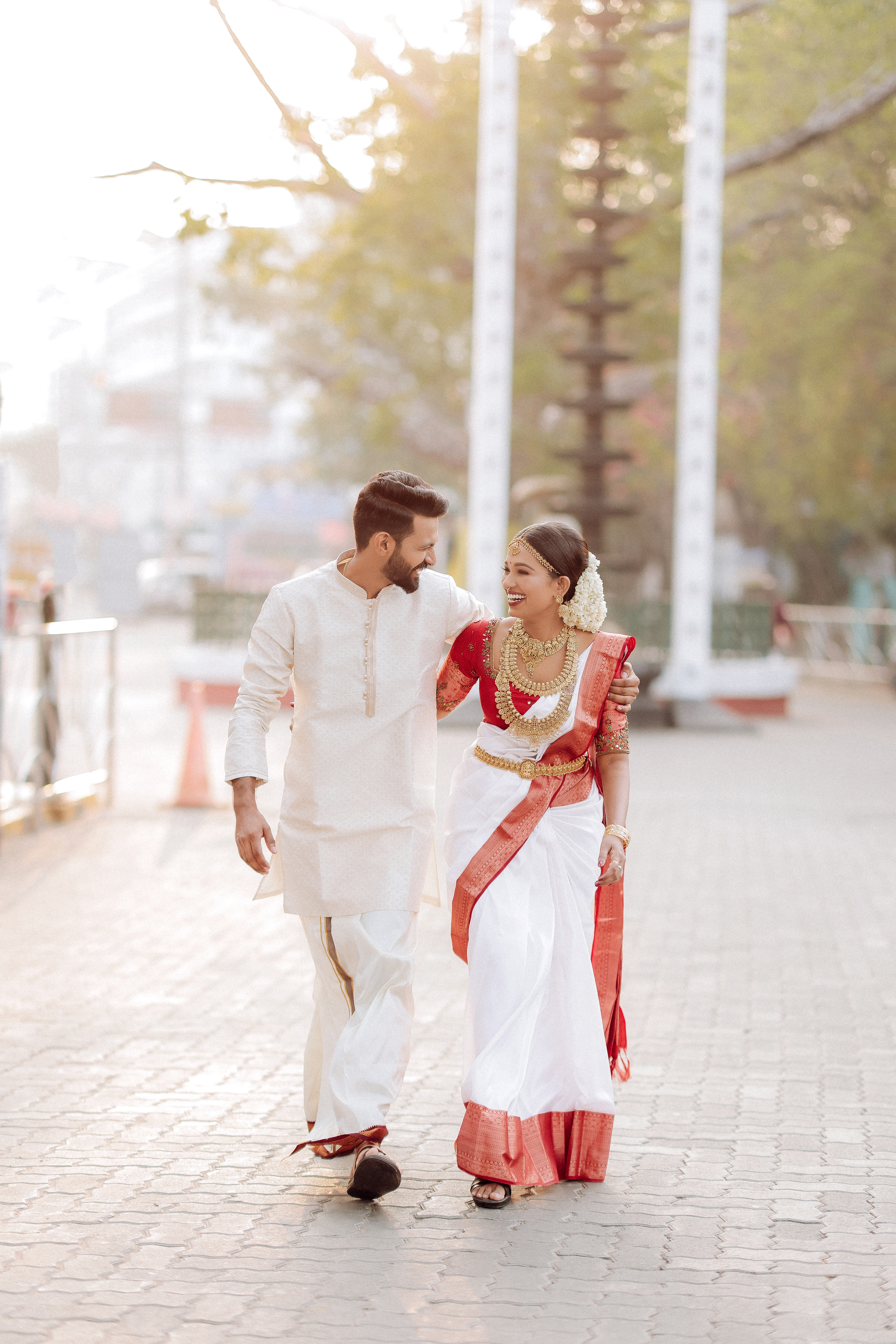 Destination wedding couple in scenic location